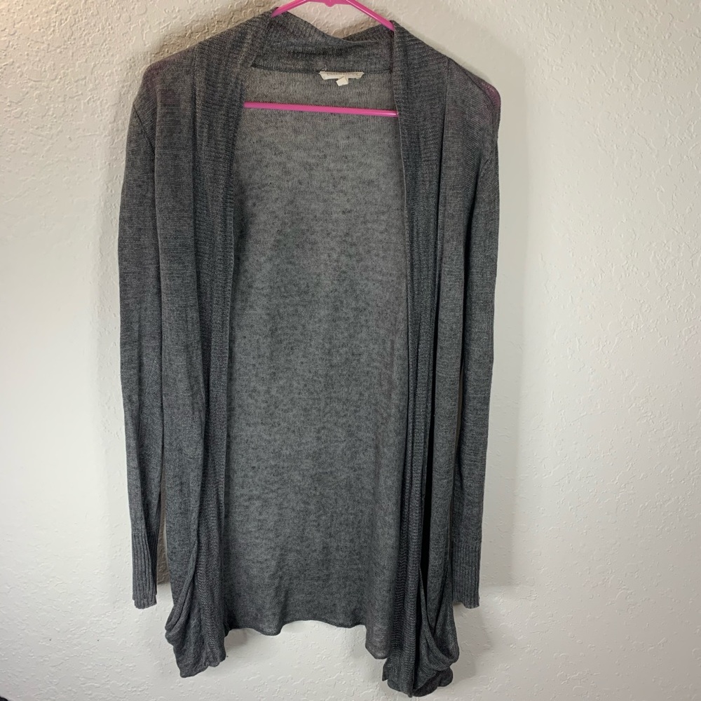 Eileen Fisher linen cardigan extra small gray